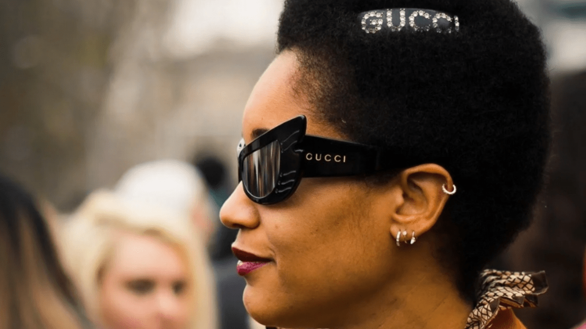 Black Woman with Gucci Barrette